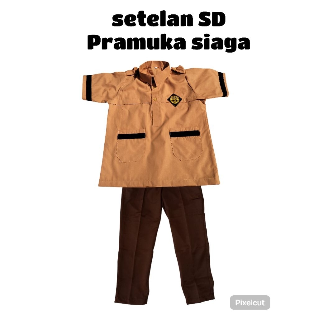 seragam Pramuka siaga panjang / seragam Pramuka siaga pendek /setelan Pramuka siaga panjang / setela