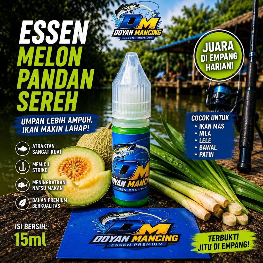 Essen Esen DM Doyan Mancing Aroma melon pandan sereh 15ml kualitas premium asli original 100%