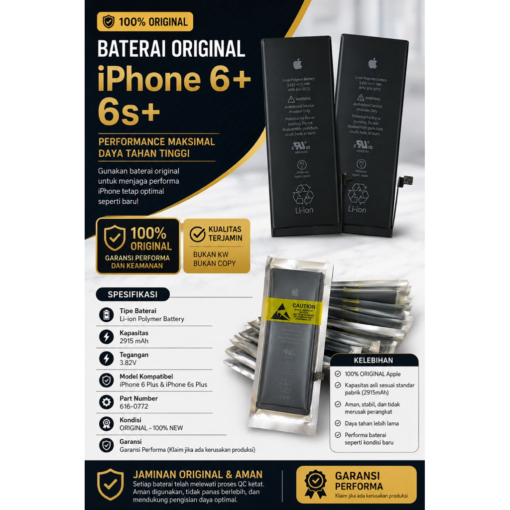 Batrai ORIGINAL iPhone 6 Plus / 6S Plus