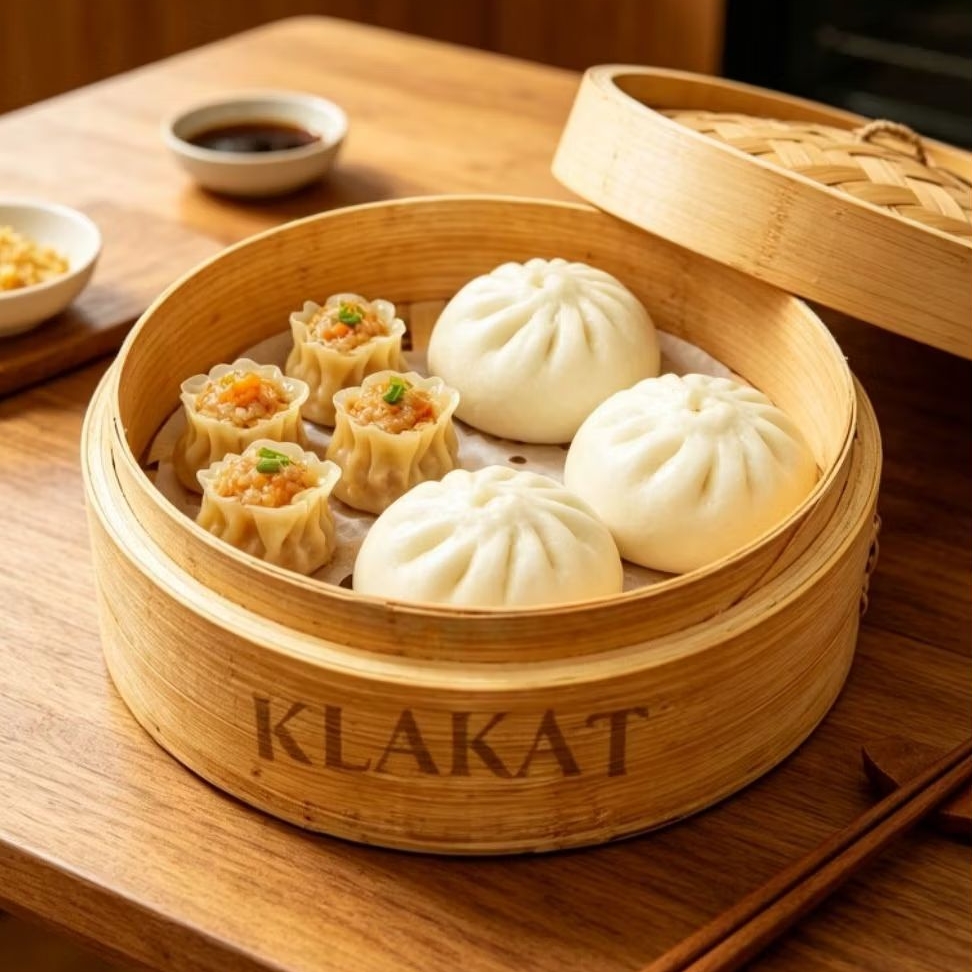 Klakat bambu dimsum 15 cm wadah klakat bambu dimsum