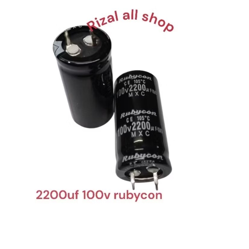 Elco 2200uf 100v Rubycon Kapasitor Elco