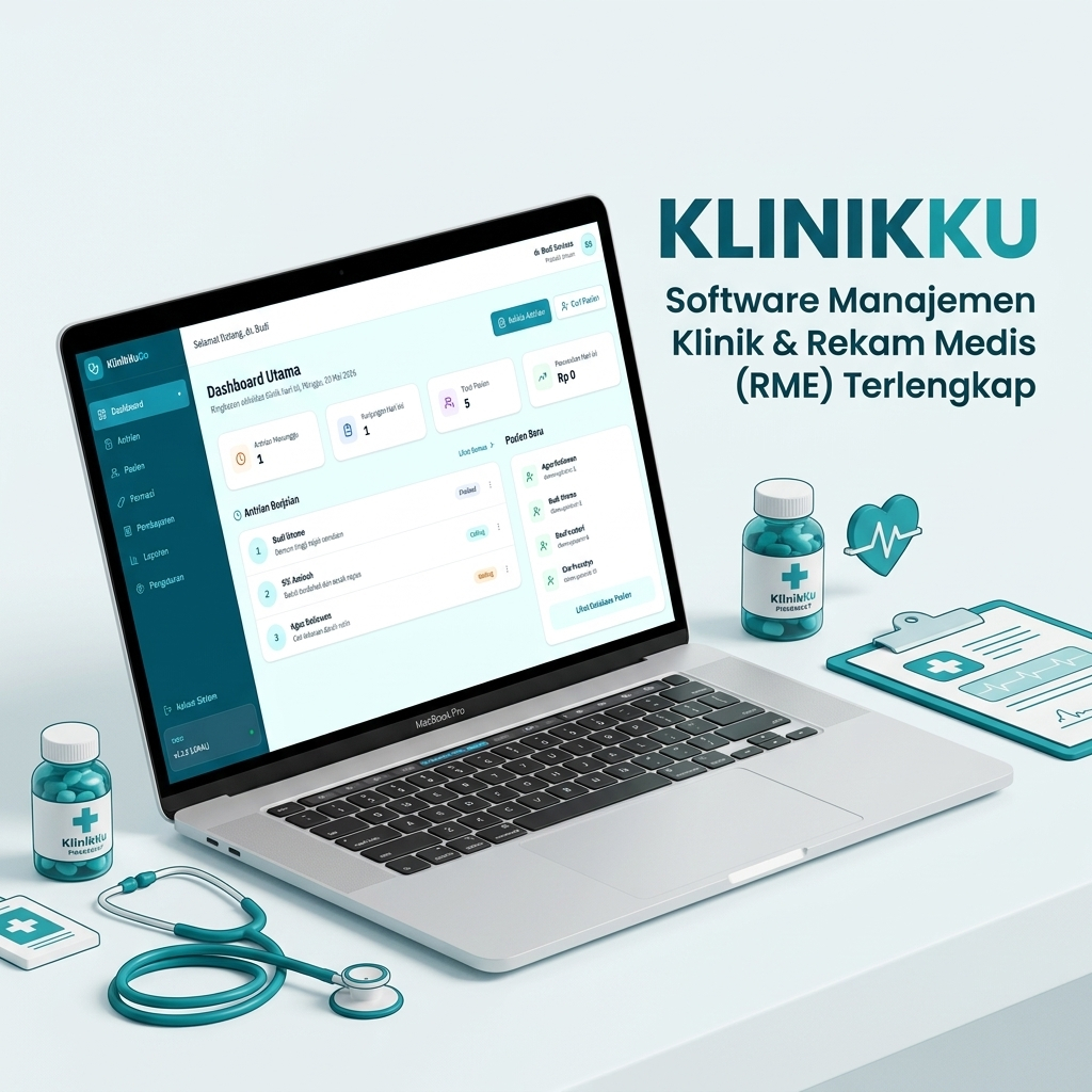 [READY STOCK] KlinikKu - Software Manajemen Klinik & Rekam Medis Elektronik (RME) Modern