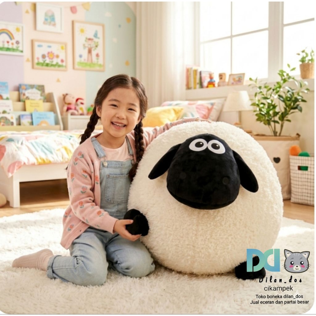 Boneka Shaun the Sheep Kambing XXL Boneka Shaun The Sheep