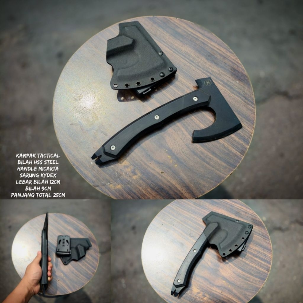 KAMPAK KAPAK TACTICAL CACAH TULANG KERAS TEBANG POHON BAJA HSS FULL TANK