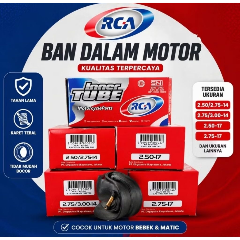 Ban Dalam Murah Untuk Motor Bebek Ring 17 Cocok Untuk Motor Supra, Smash, Blitz,Shogun, Vixion,CBR,D