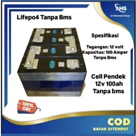 Lifepo4 Spek 12V 100ah non BMS