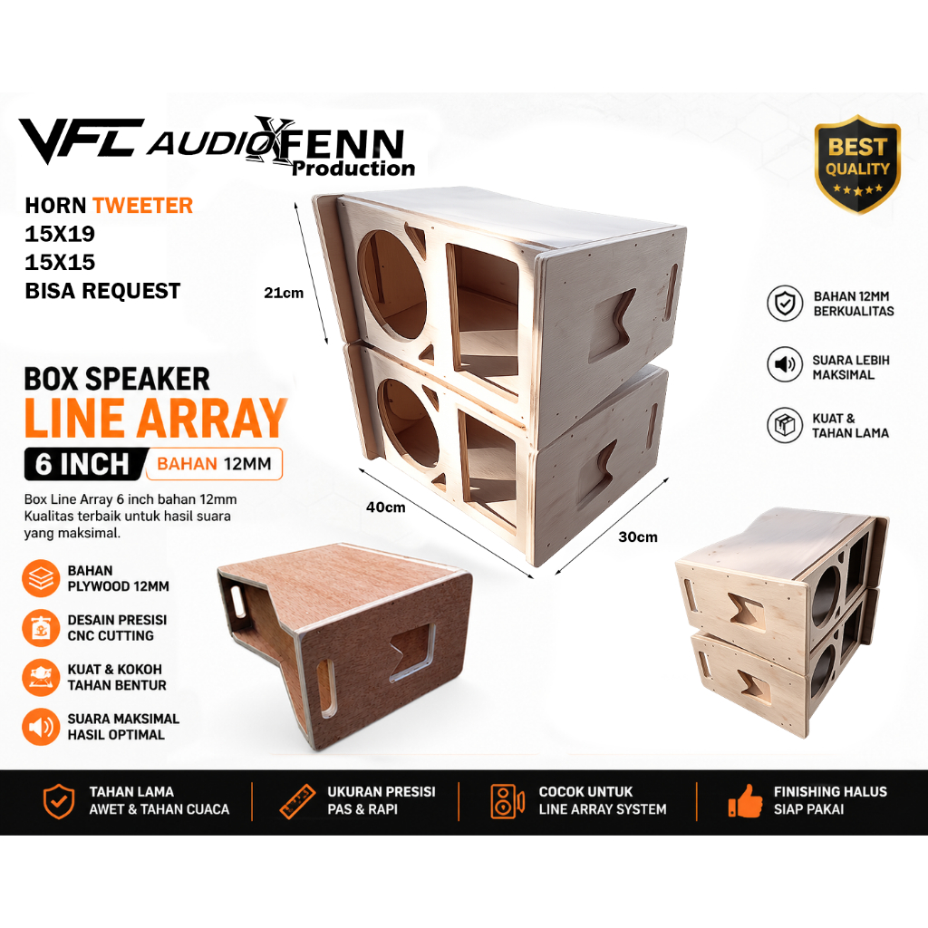 Box Speaker Line Array 6 inch bahan 12mm