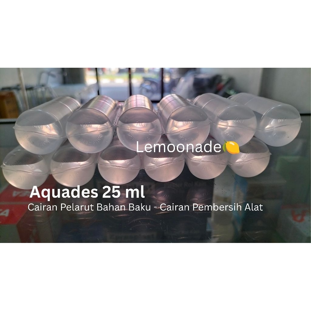 Cairan Pelarut Bahan Baku / Cairan Pembersih Alat / Aquadest Aquades 25 ml - Air Murni
