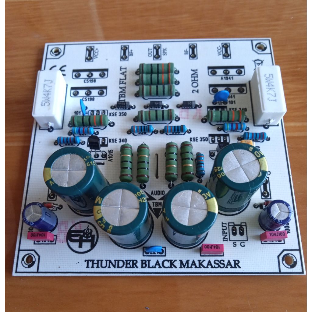 PCB DRIVER TBM FLAT 2OHM PLUS KOMPONEN POWER AMPLI