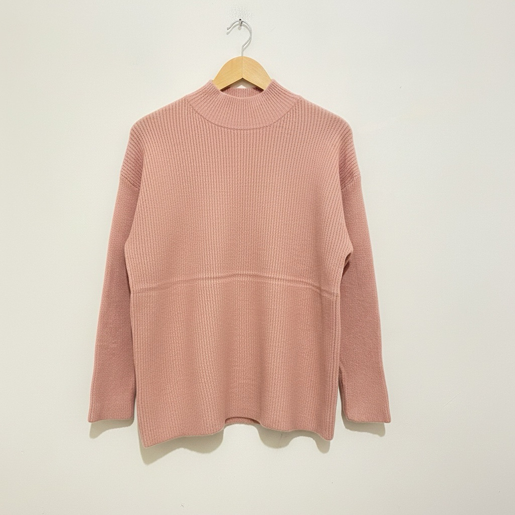 Dusty Pink Mock Neck Sweater