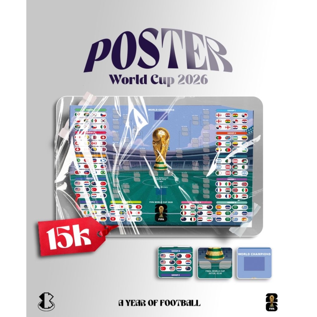 Poster Jadwal Piala Dunia 2026 A3 Lengkap