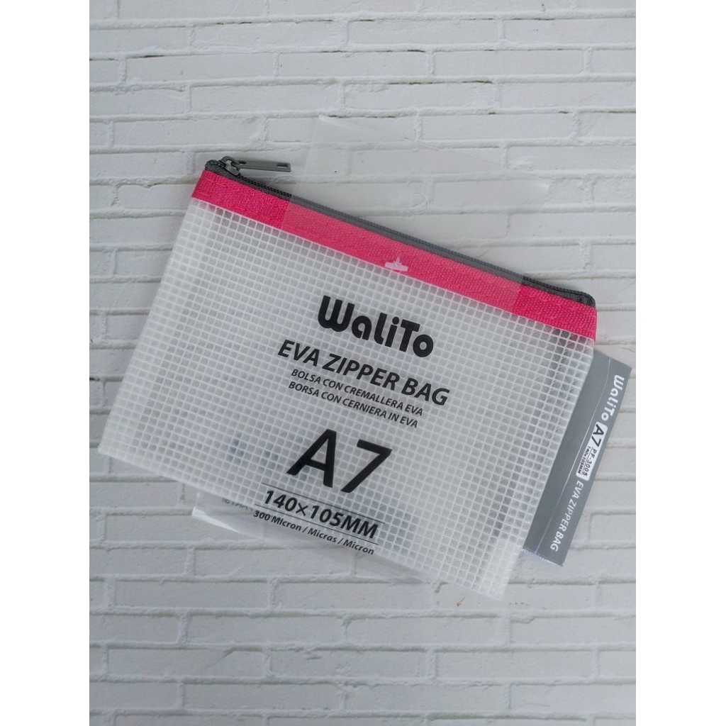(1PC) WALITO ZIPPWR BAG A7 140×105MM/ ZIPPER BAG MAP JARING