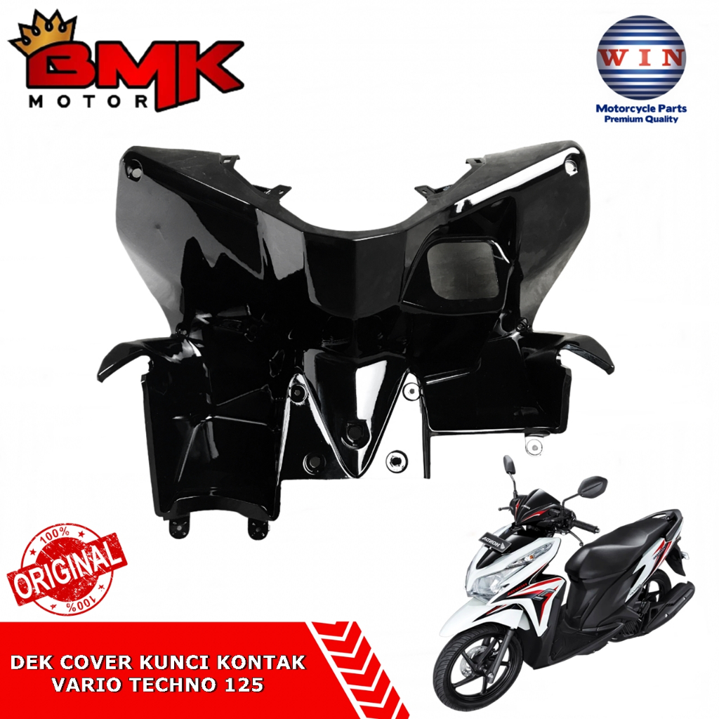 Win Cover Kontak Dek Tengah Atas Vario Techno 125 Kzr 2014 Hitam Legsil Legshield Tebeng Dalam