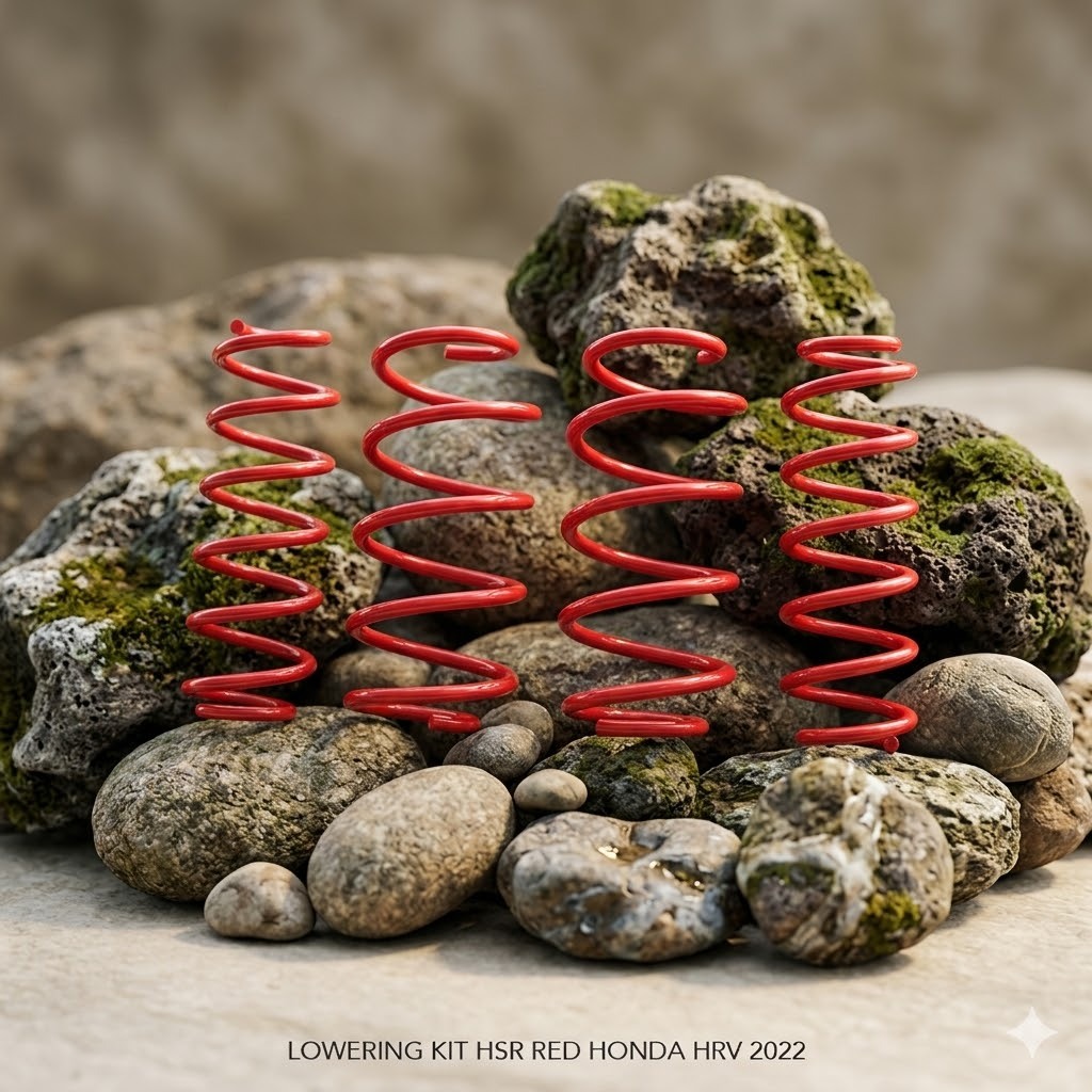 LOWERING KIT HSR RED HONDA HRV 2022 PER CEPER UNTUK MOBIL HONDA HRV