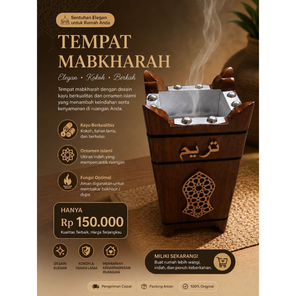 Ready stok mabkharah kayu jati