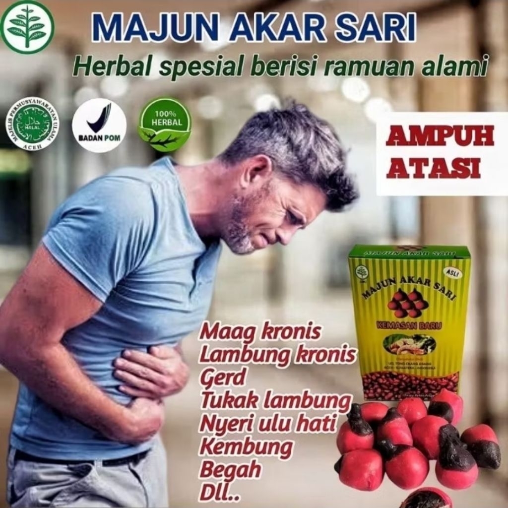 Majun Akar Sari Obat Herbal Maag Magh Mah Asam Lambung Gerd Kronis Ampuh