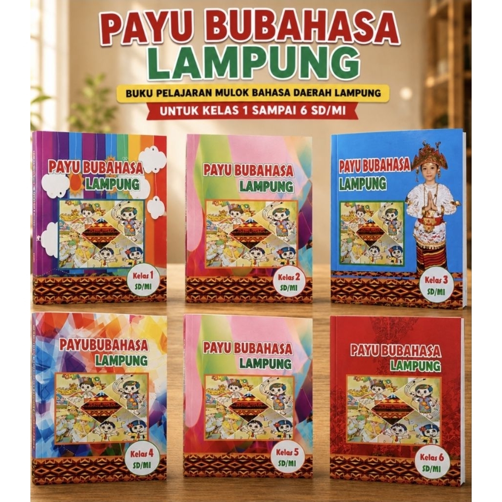 Buku Payu Bubahasa Lampung SD/MI Kelas 1 2 3 4 5 6 | Buku Pelajaran Bahasa Lampung Kurikulum Pergub 