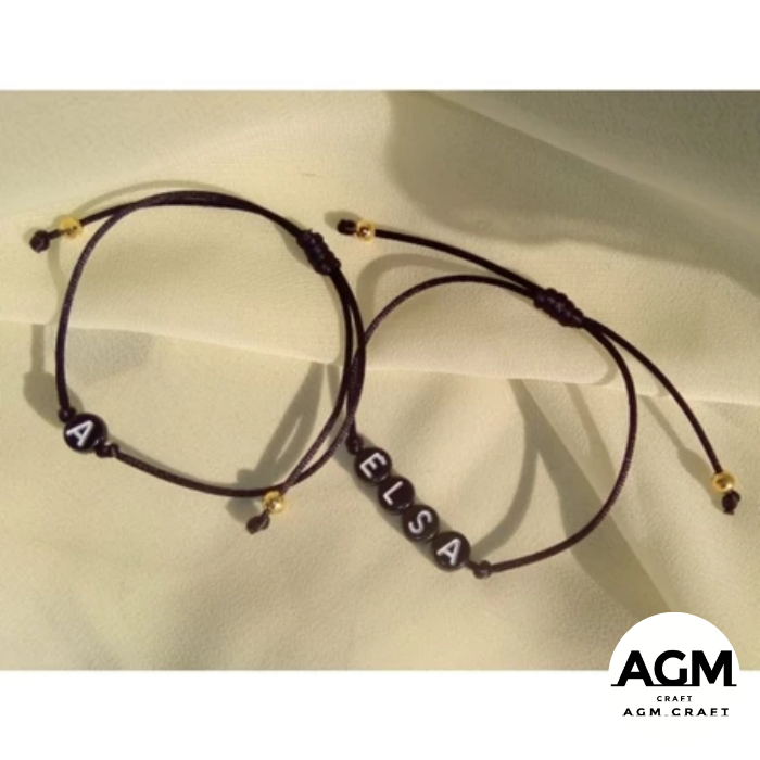 Gelang Tali Model Serut Bisa Request Huruf Custom Nama