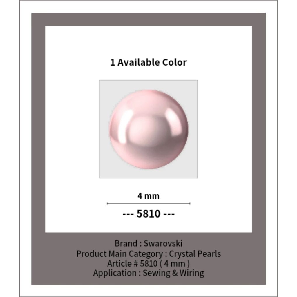 SWAROVSKI™ - 4 MM Crystal Pearls - Article # 5810 - Swarovski Crystal - Swarovski Kristal - Crystal 