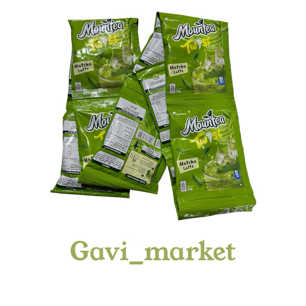 Mountea Twist Minuman Serbuk Rasa Matcha 26gram