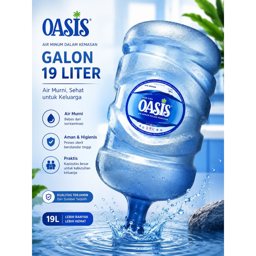 Galon Kosong Oasis 19 L