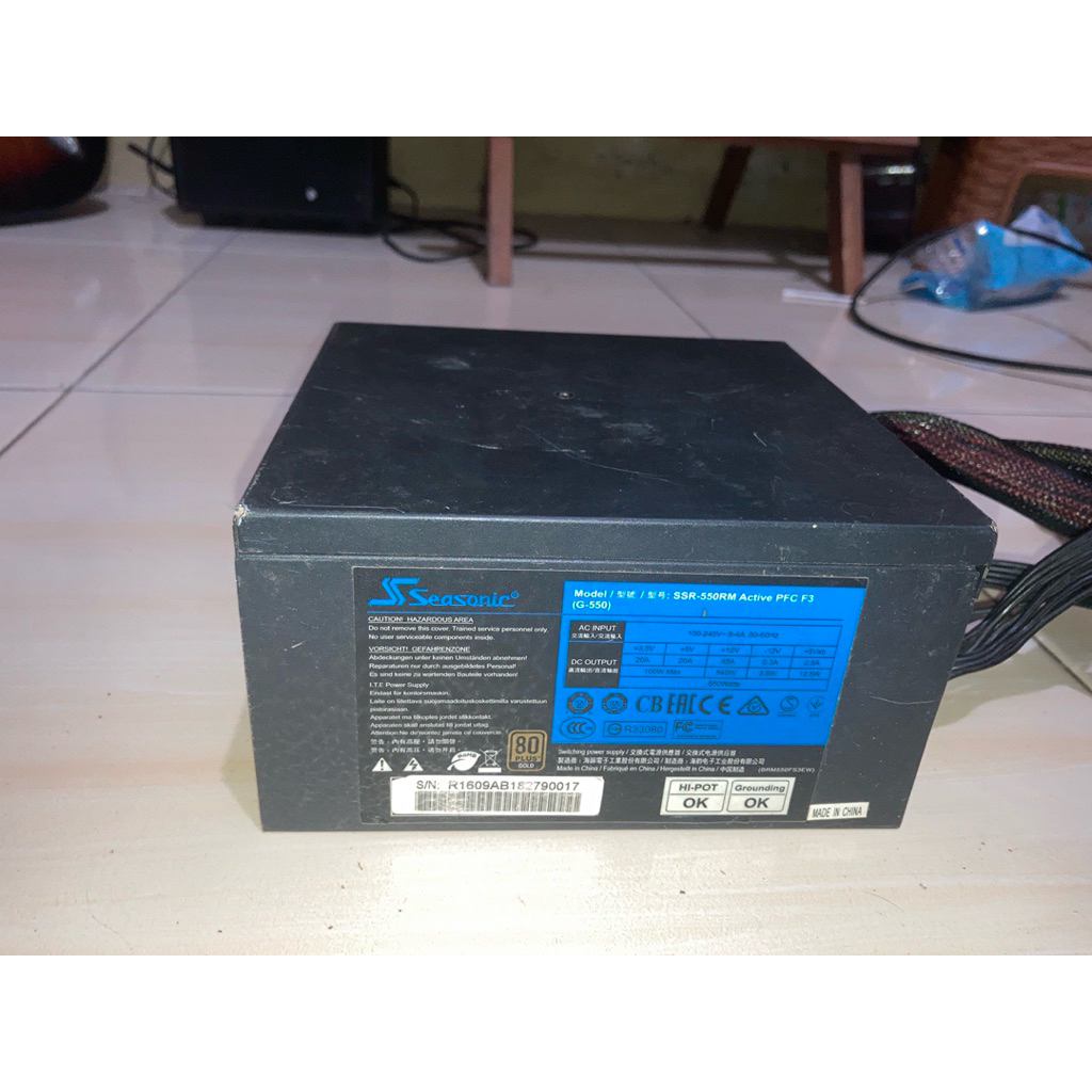 psu seasonic 550w 80+ gold