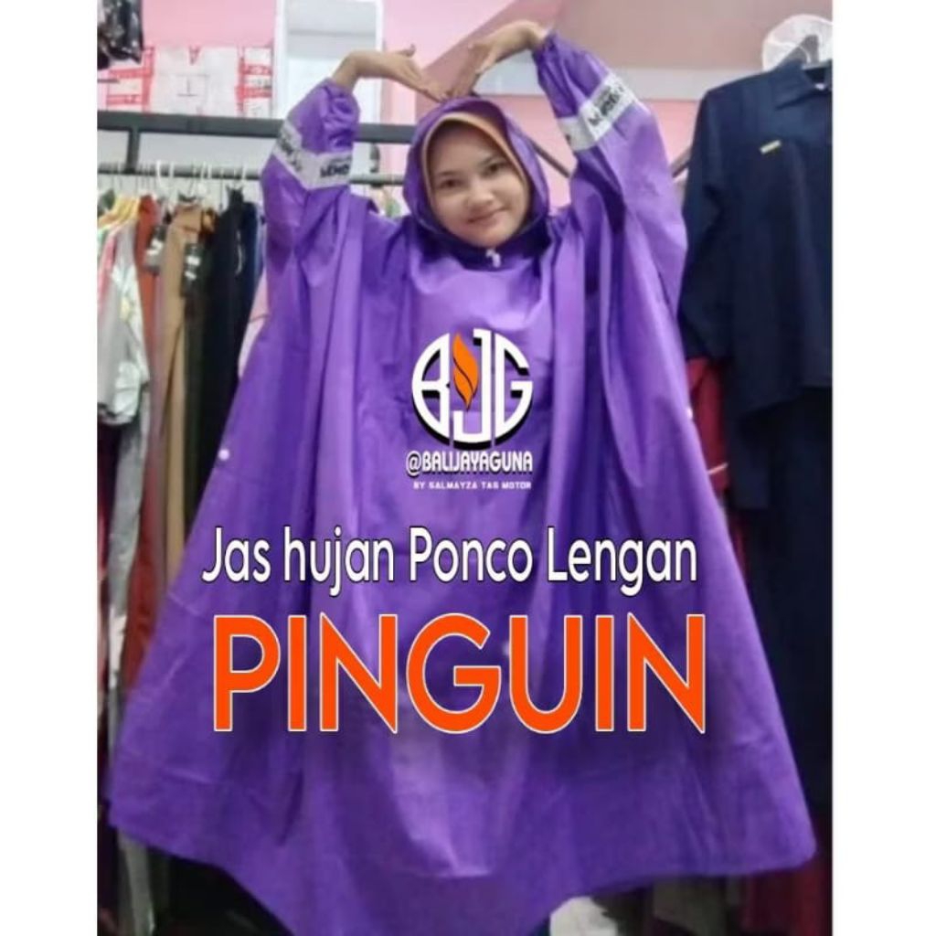 JAS HUJAN PINGUIN PONCO, JAS HUJAN TEBAL, JAS HUJAN BERKUALITAS, Jas Hujan Denpasar