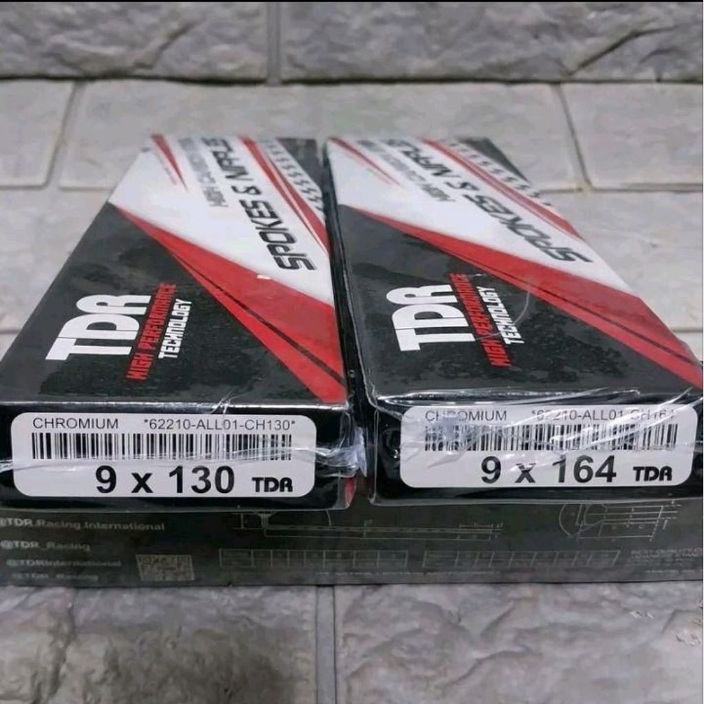 Jari jari TDR Sepaket Depan Belakang Crome Ring 17 Motor Beat Vario Scoopy Genio