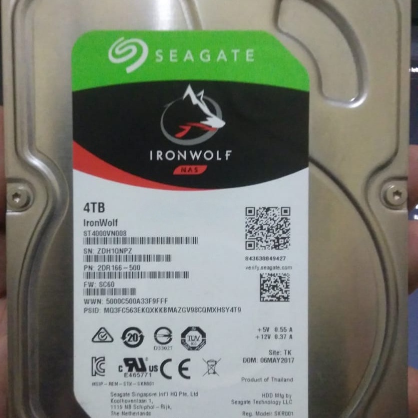 HDD NAS Seagate Ironwolf 3.5 Inch Hardisk 4TB
