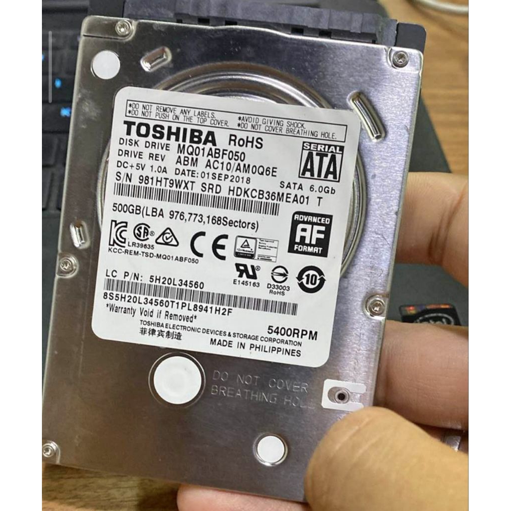 HDD TOSHIBA 500GB 100%