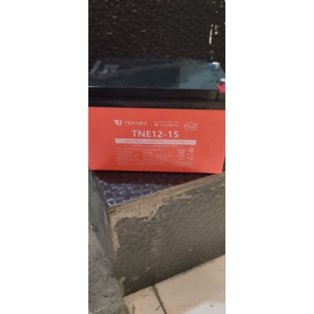 AKI SEPEDA LISTRIK 6DZM12 12V15AH MF KERING BATTERY TIANNENG
