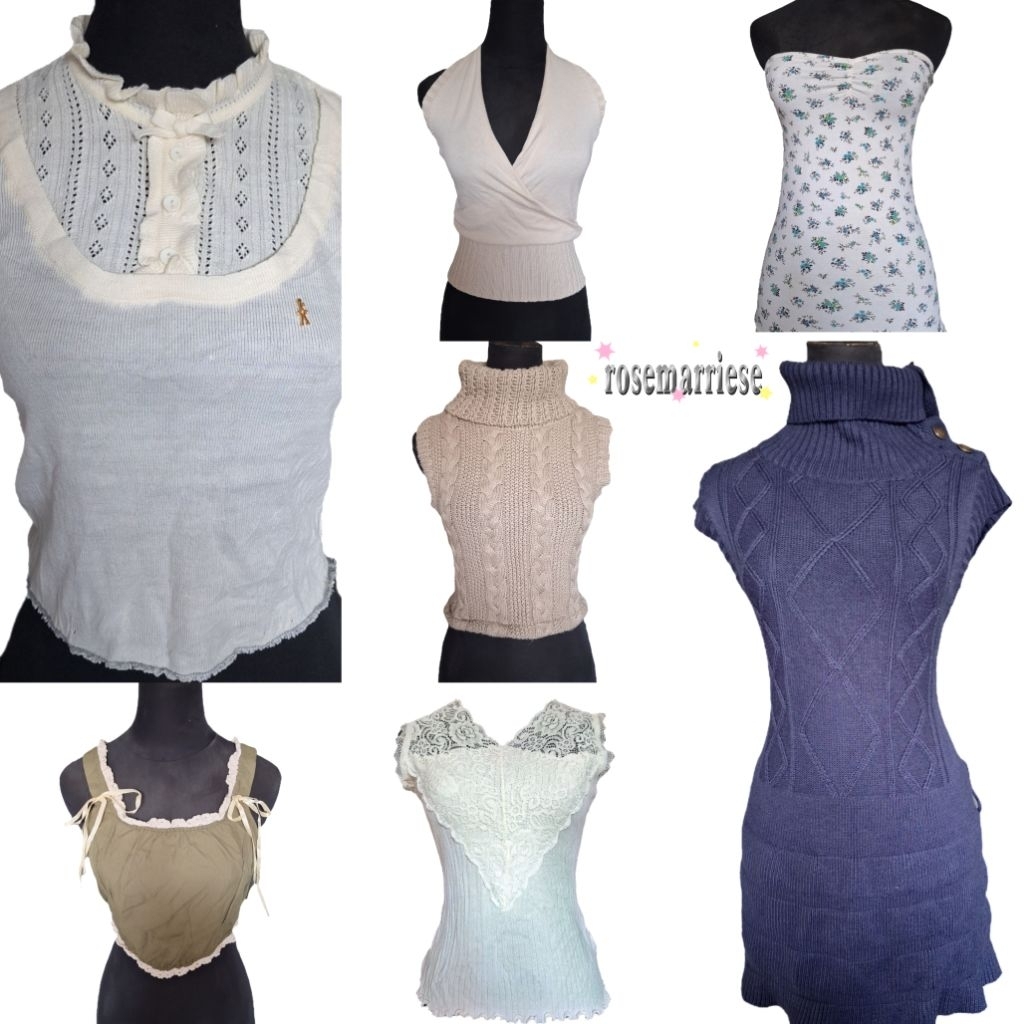 Cottage core lilac Milkmaid layered lace vintage floral Crop Top Knit Fairy Core Rare coquette milkm