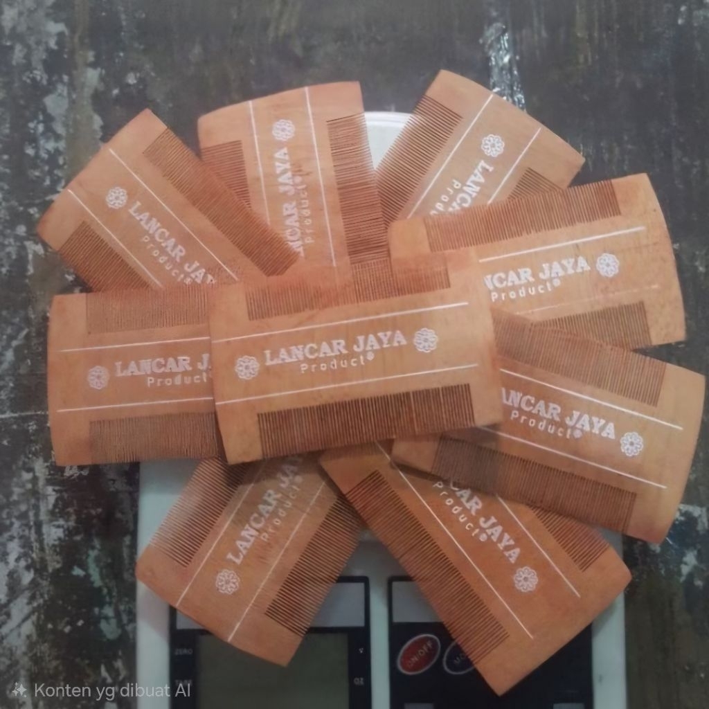 10 pcs sisir rambut kayu sisir serit kutu