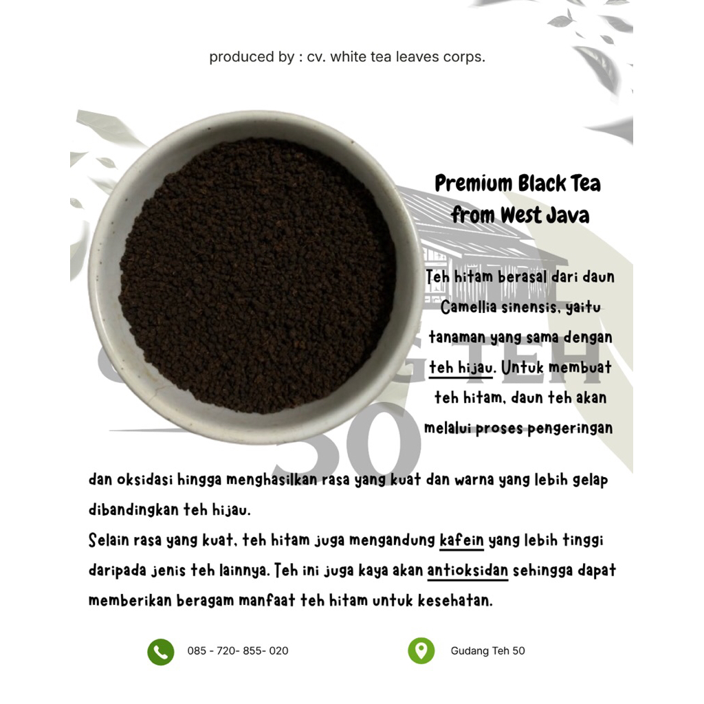 Premium Black tea Kemasan Reffil | Teh hitam Premium | Teh Hitam Kiloan | Teh Hitam Asli