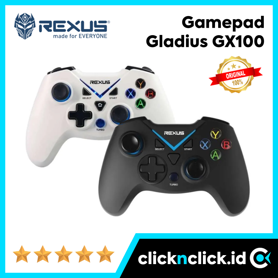 REXUS Gladius GX100 - Gamepad Wireless 2.4G USB Receiver Dongle Joystick Joy Stick Stik Game Gaming 