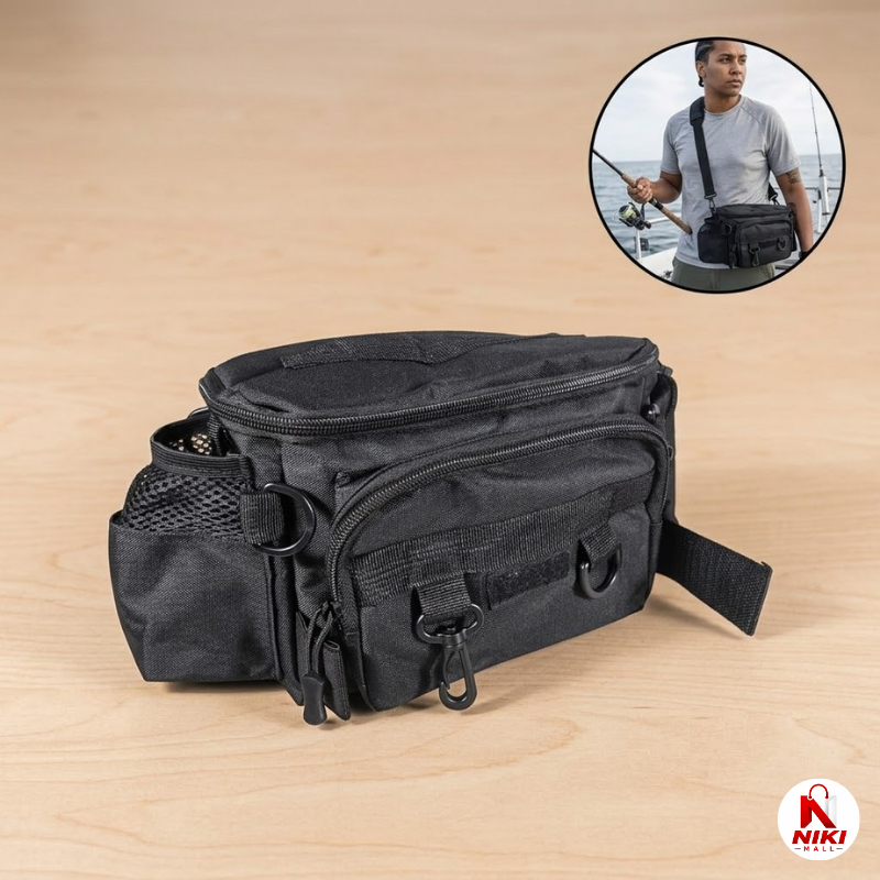 Tas Pinggang Pancing Waterproof Holder Joran Tempat Peralatan Luya Fishing Waist Bag 900D Oxford Awe