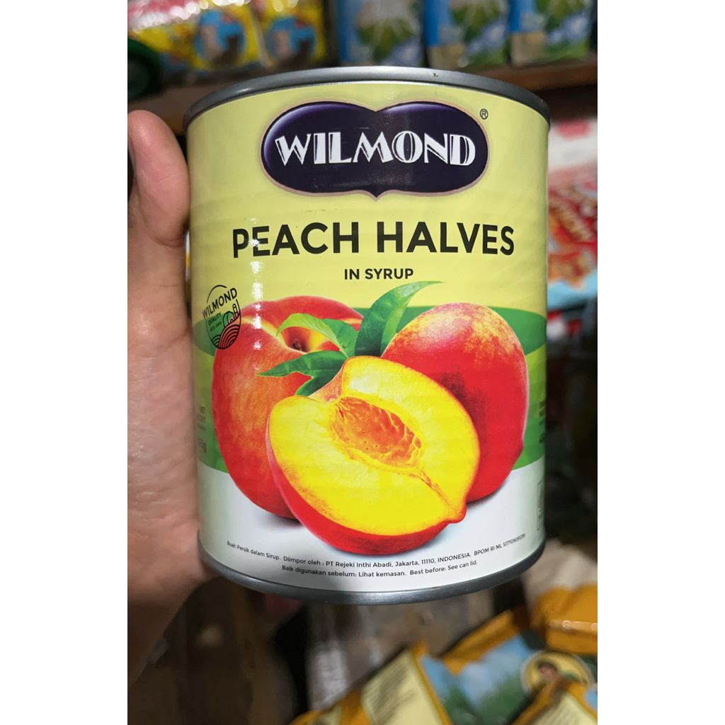 WILMOND - BUAH PEACH KALENG MERK WILMOND 825gr