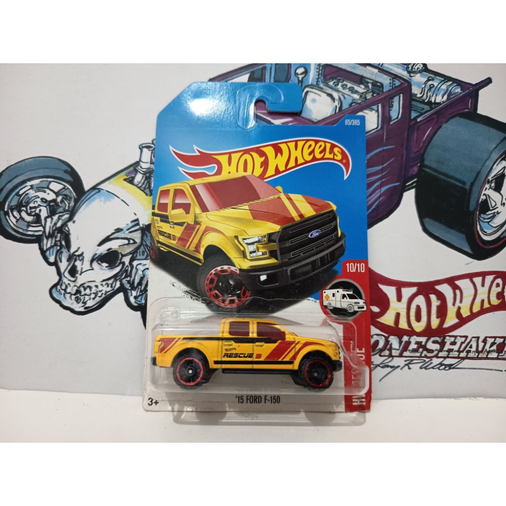 hotwheels 15 ford f150 rescue yellow