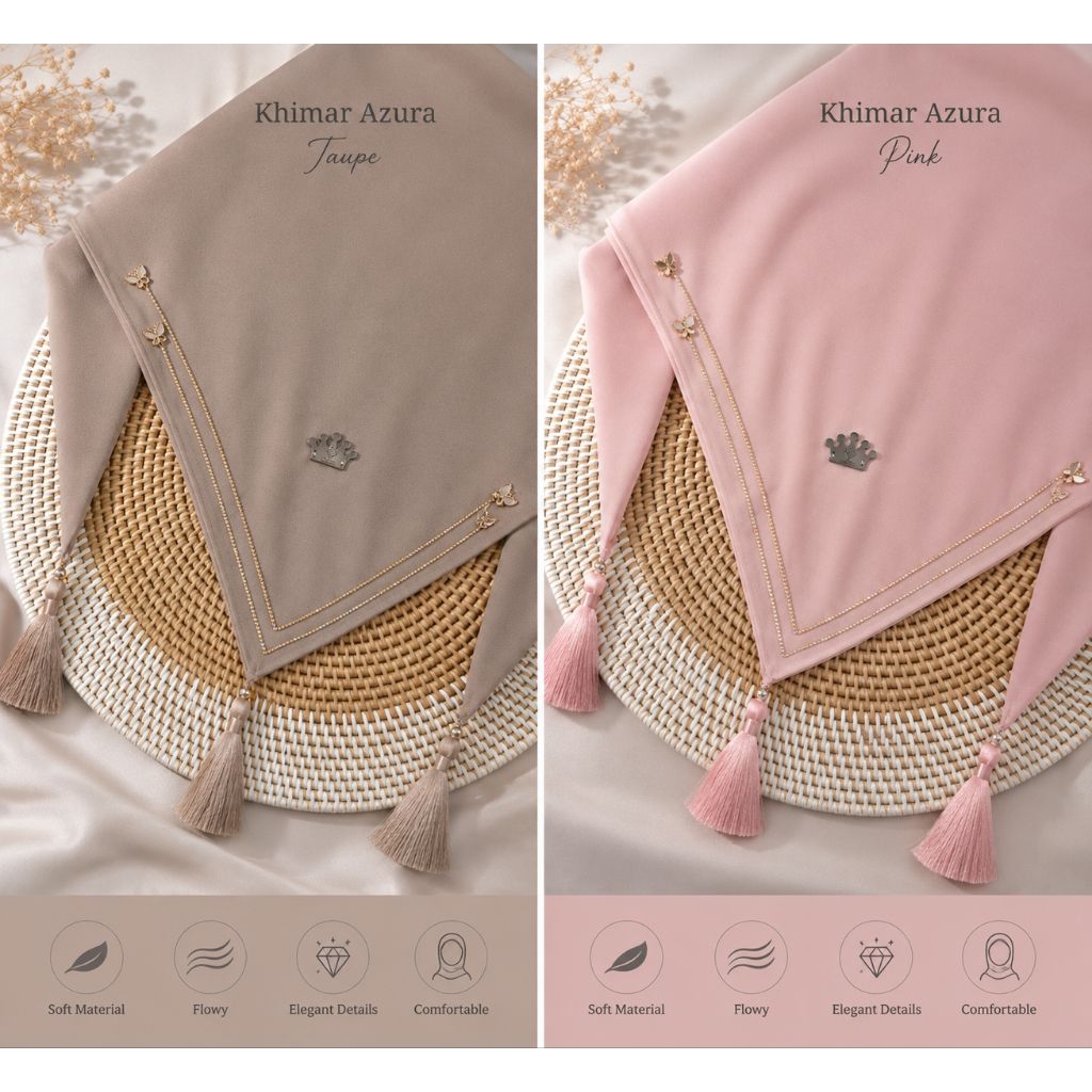 Khimar Azura Segiempat Instan