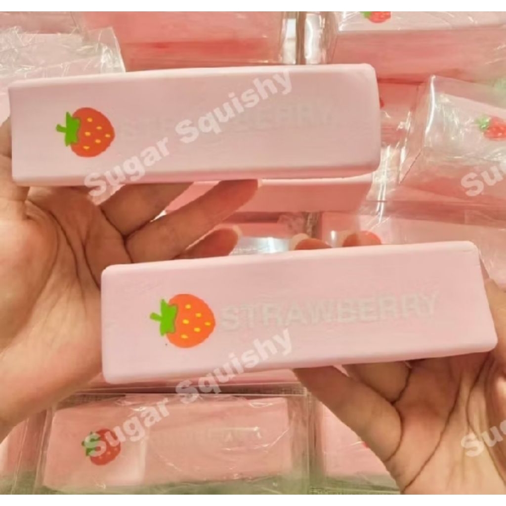 Sugar Squishy Strawberry Bar Slow Rising Squishy