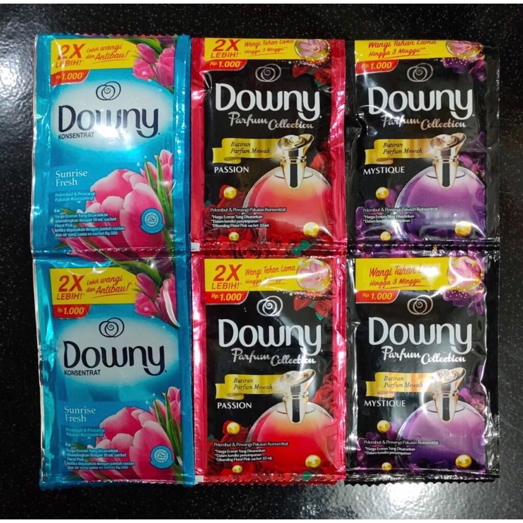 (12 pcs) Downy Pelembut & Pewangi Pakaian Sachet 1000an 1 Renceng
