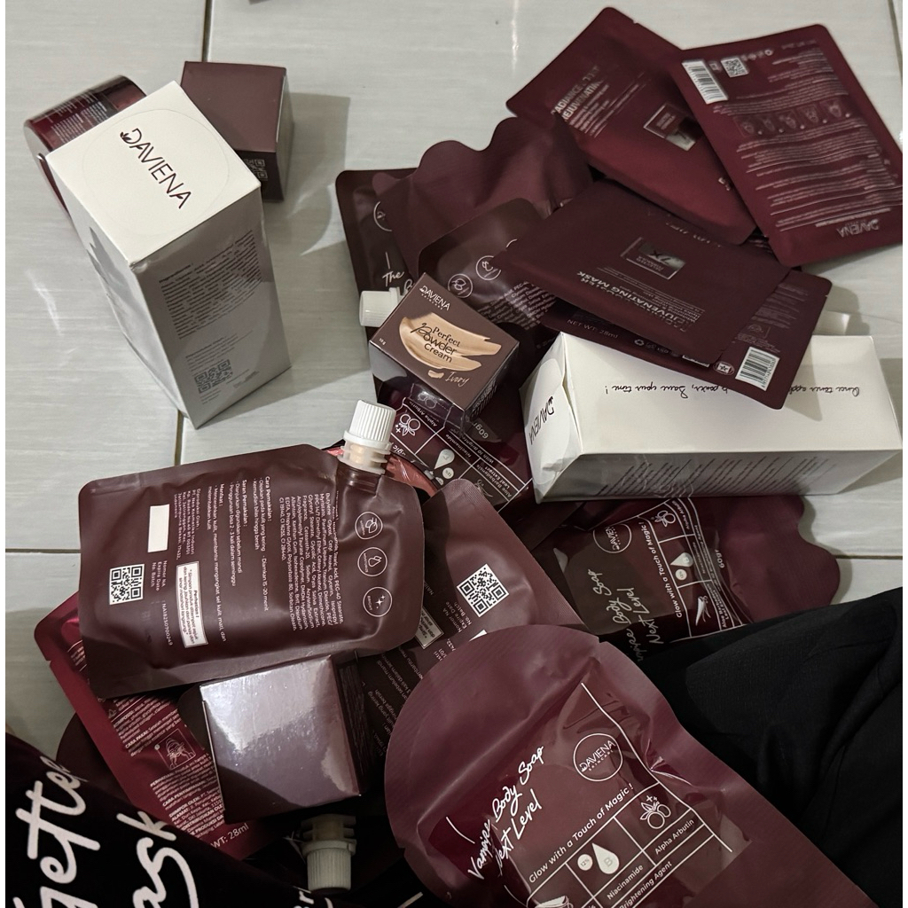 preloved new daviena skincare bundling