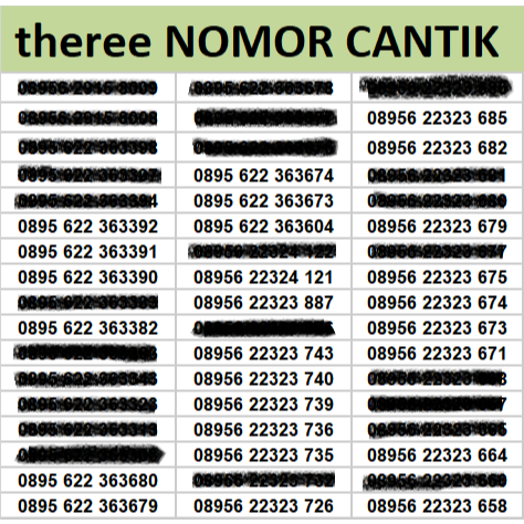 Nomor Cantik Three Aon Tri 11 Digit Cantik Nasional Murah