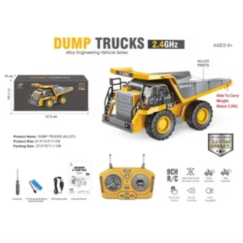 RC DUMP TRUCK SCALE 1:24 RC TRUK PASIR ALAT BERAT KONSTRUKSI