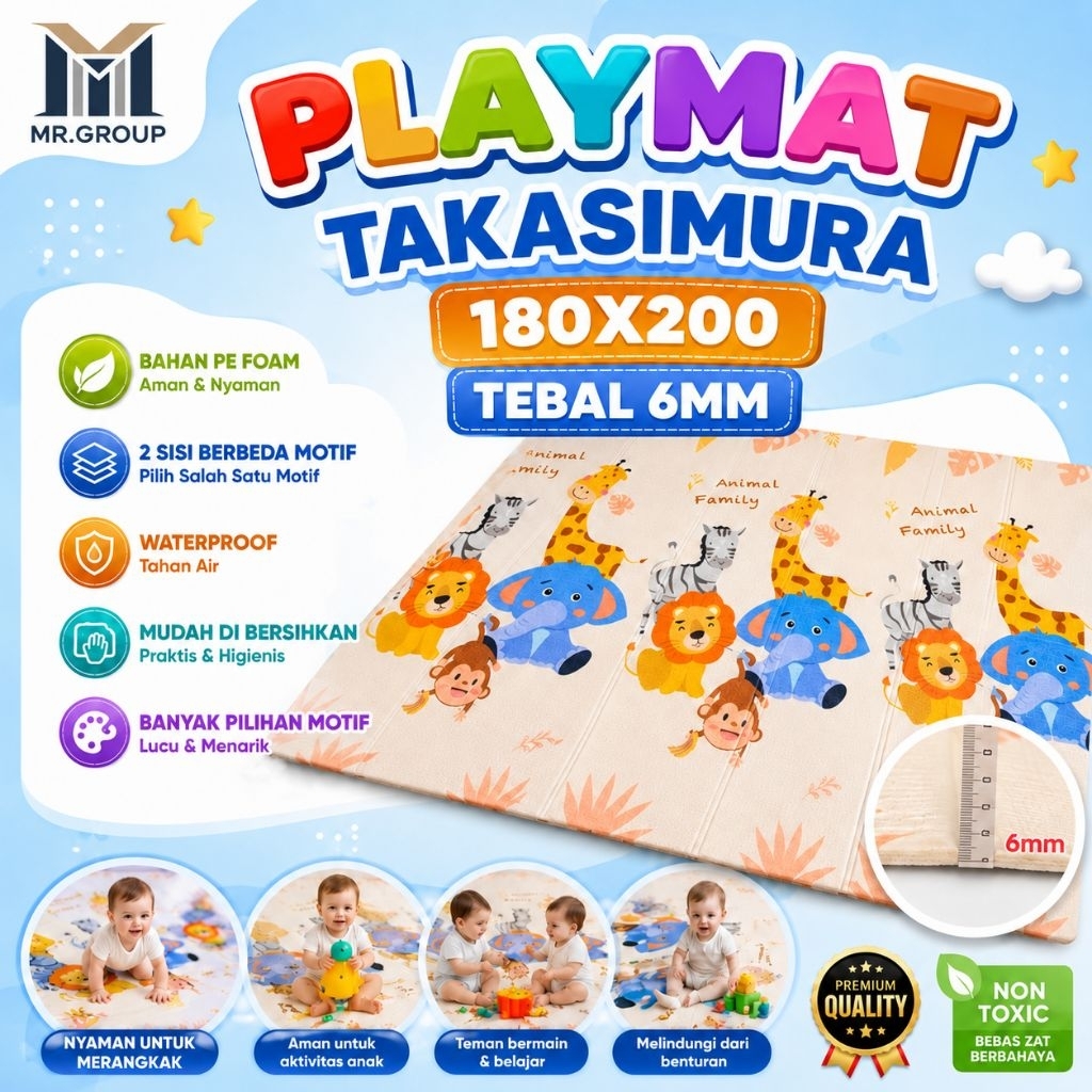 YAKIMURA - PLAYMATE UK.180x200 / TIKAR LIPAT ANAK / PLAYMATE YAKIMURA / PLAYMATE BABY
