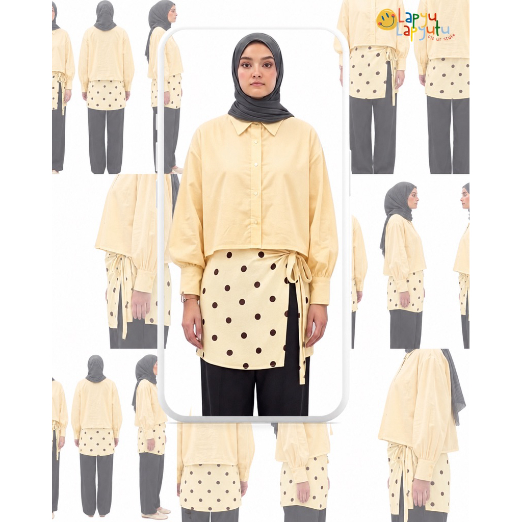 Layering Skirt Soft Yellow | Rok Variasi | Layering Outfit | LapyuLapyutu
