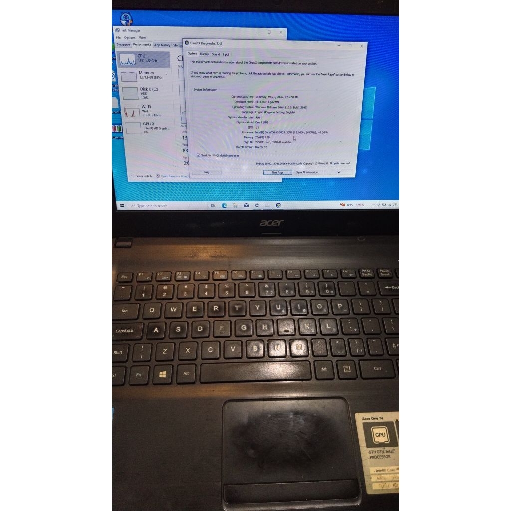 Motherboard Acer One 14 Z1402 Normal Tested Seken Original [Mainboard Mobo]