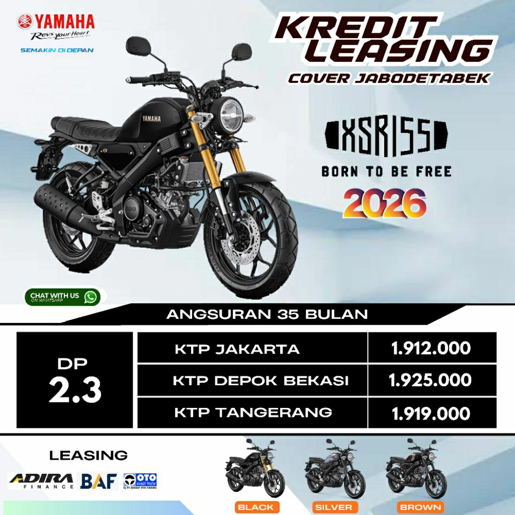 Dp Motor Yamaha XSR Kredit Leasing Jakarta Depok Tangerang Bekasi Bogor