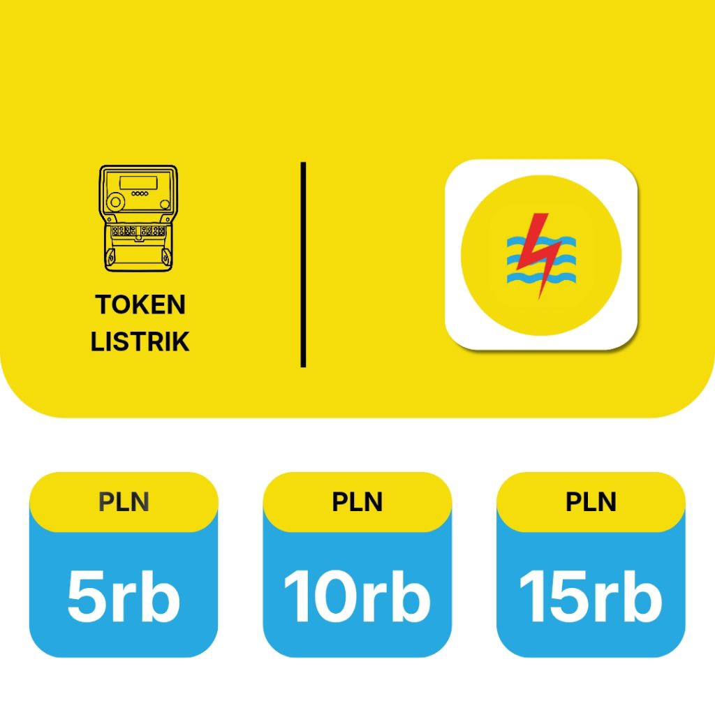 Token PLN 5rb 10rb 15rb - Isi Ulang Listrik Prabayar Cepat & Murah