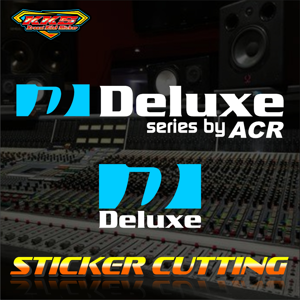 cutting sticker hardcase sound system delux by acr.stiker box audio speaker logo deluxe series